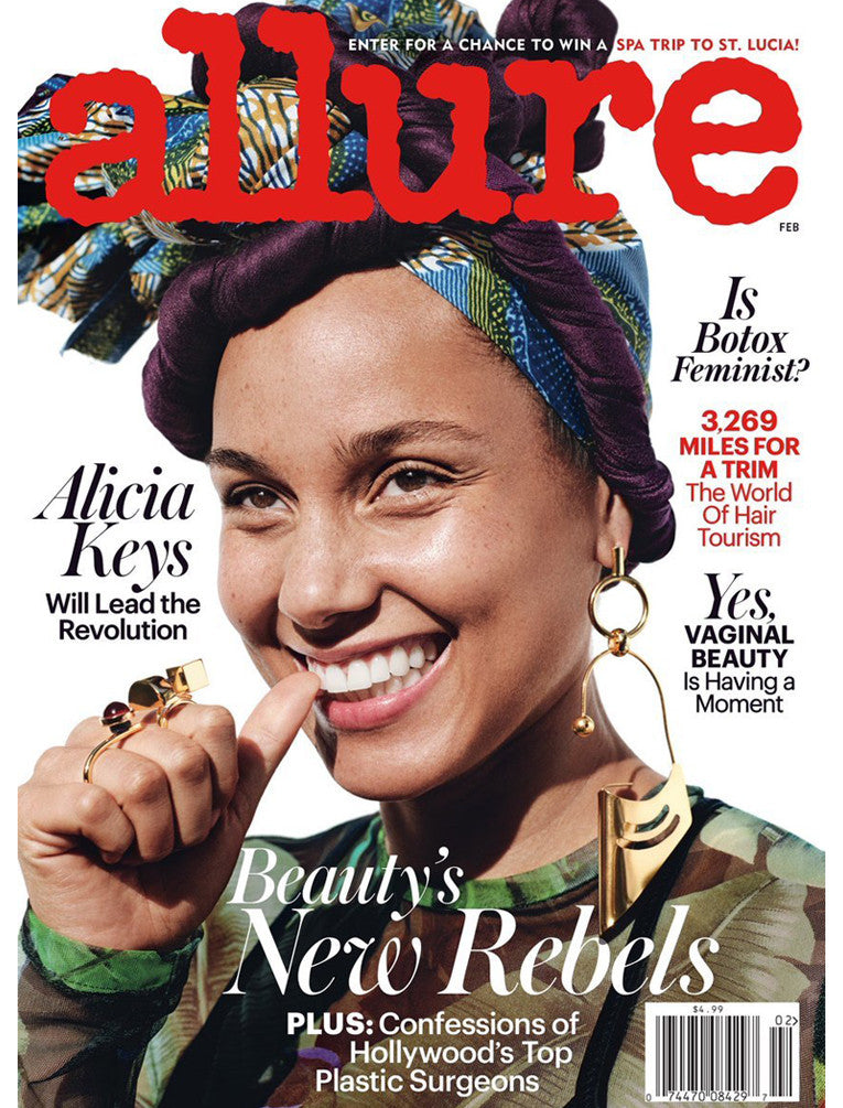 Alicia Keys makeup by Dotti using MV Organic Skincare in allure